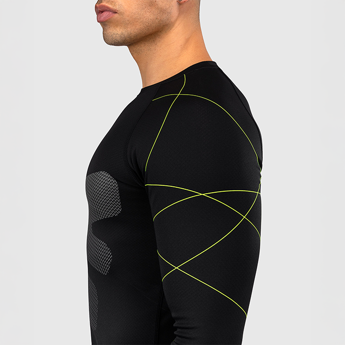 Training Camp 4.0 Rashguard Pitk&auml;hihainen Musta Vihre&auml;