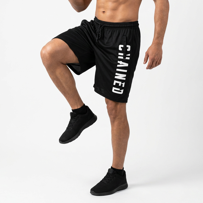 Chained Mesh Shorts Musta Valkoinen