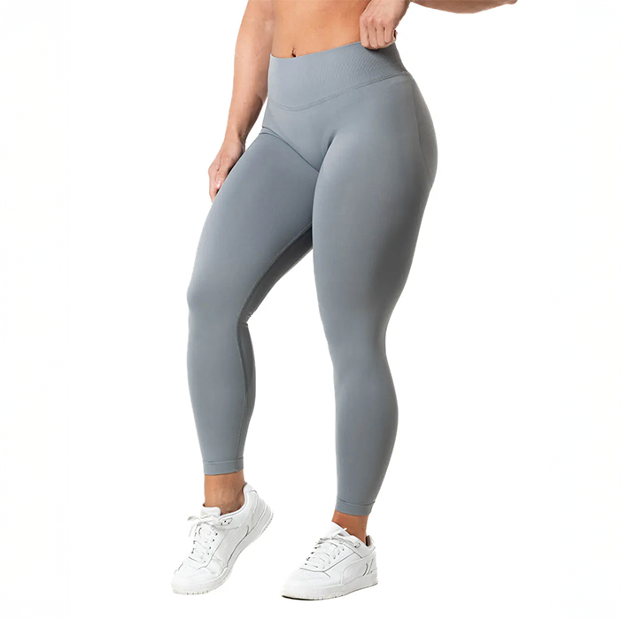 Aura Seamless Scrunch Trikoot Tummanharmaa