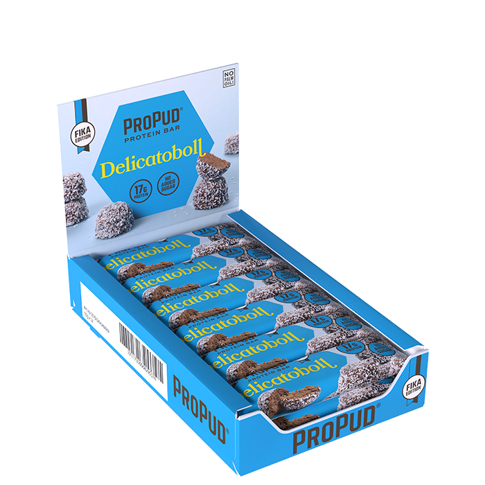 12 x ProPud Protein Bar, 55 g, Delicatoboll