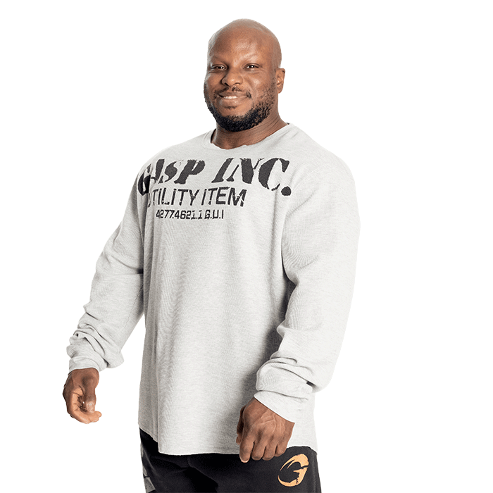 Thermal Gym Sweater, Grey Melange
