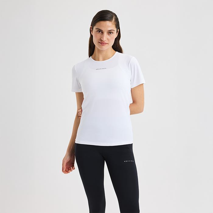 Jacquard T‑paita Valkoinen