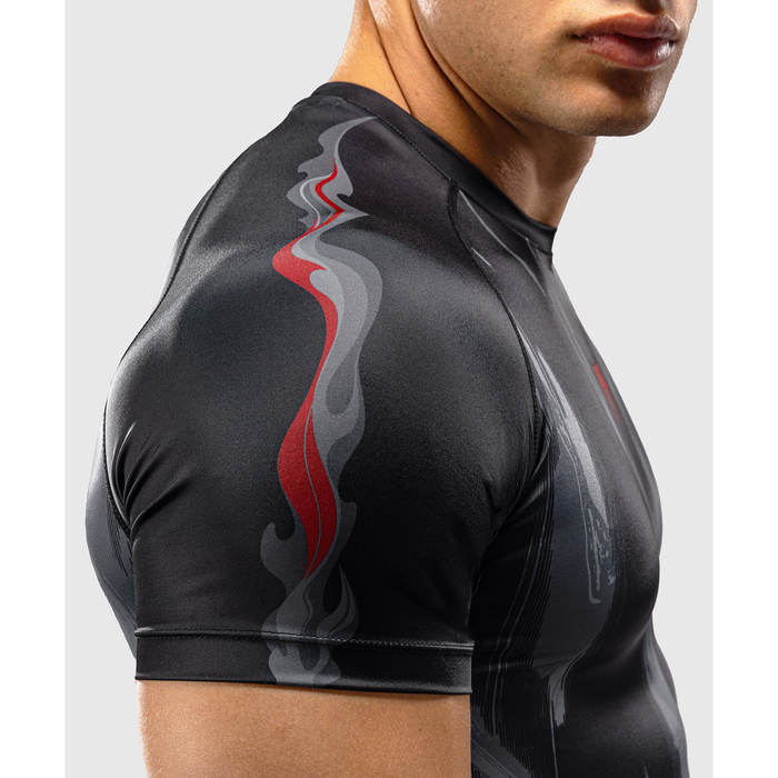 Venum Demon lyhythihainen rashguard musta/harmaa