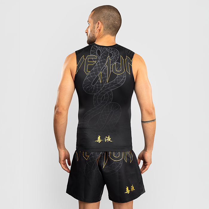 Serpenti Rashguard Hihaton Musta Hopea Kulta