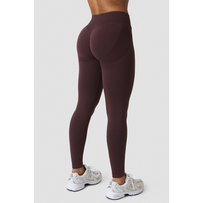 Smooth Seamless V-muotoiset Mid Rise Trikoot Ruskea