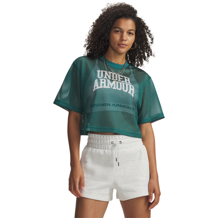 Football Mesh Crop Tee Vihre&auml;