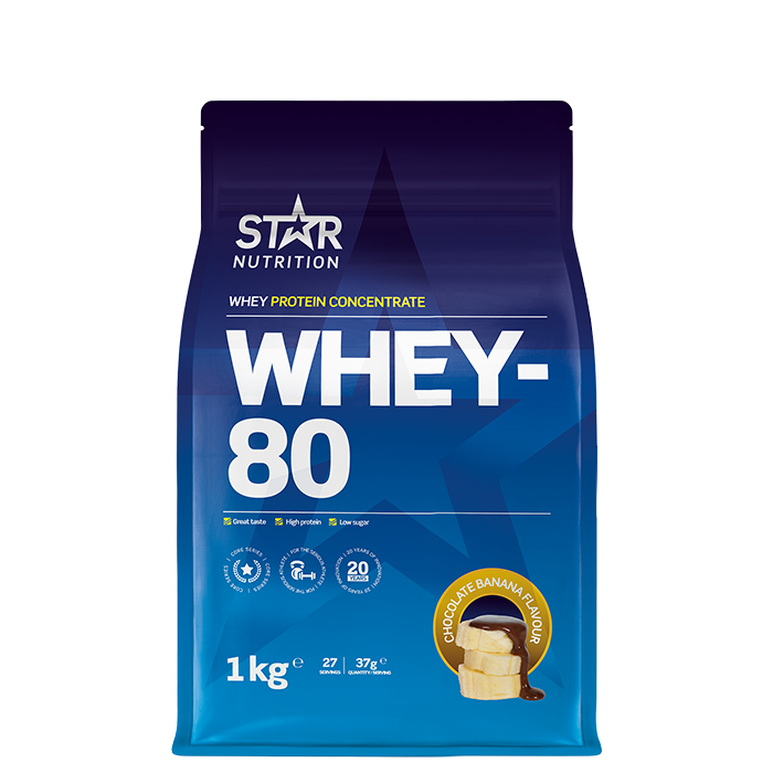 Whey-80 Heraproteiini 1 kg Chokladbanan