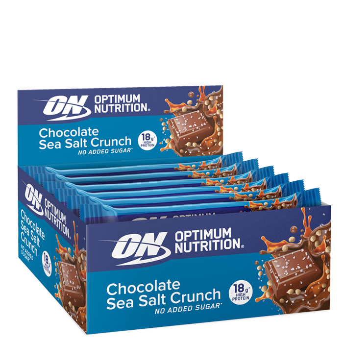 12 x Optimum Protein -patukat 55-59 g chocolate_sea_salt_crunch