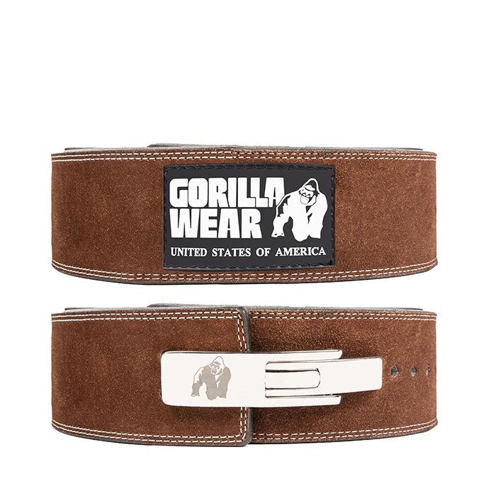 Gorilla Wear Gear 4 Inch Powerlifting Lever Belt Brown