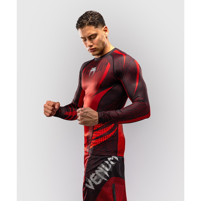 Venum GALACTIC 3.0 Pitk&auml;hihainen Rashguard Punainen/Hopea