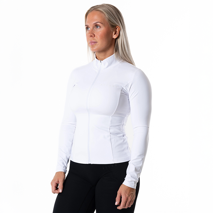 Clean Zip Pitk&auml;hihainen Paita Valkoinen