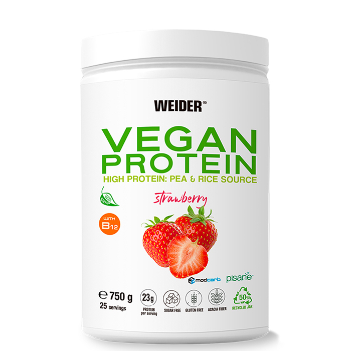 Vegaaninen proteiinijauhe 750 g strawberry