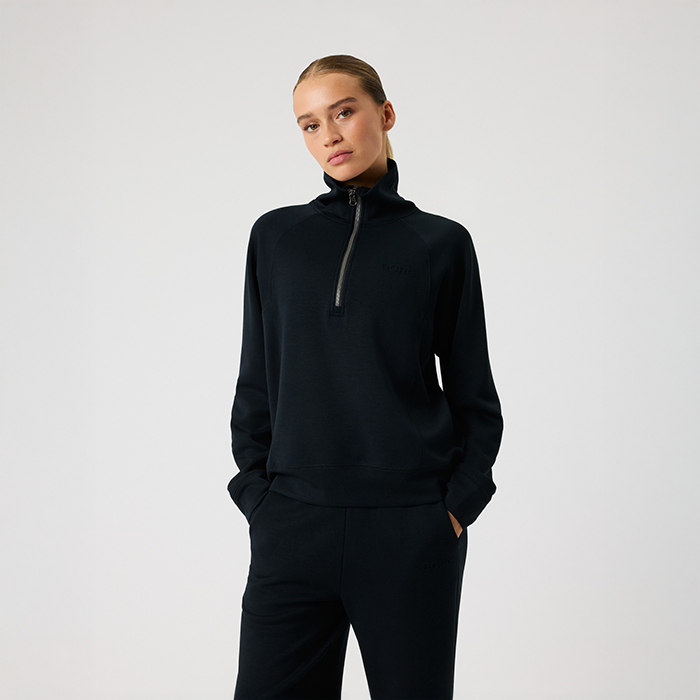 Studio Soft Half-Zip Collegepaita Musta