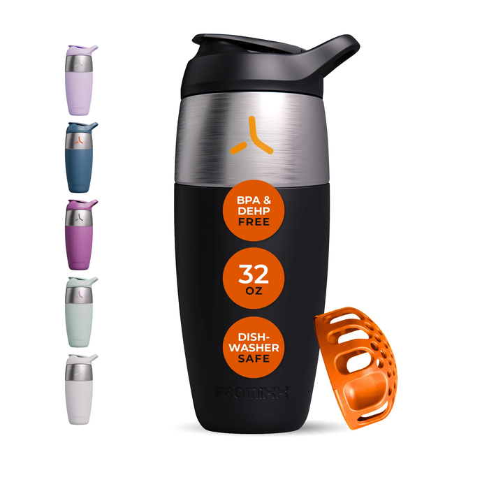 Pursuit Shaker Steel 950ml Musta