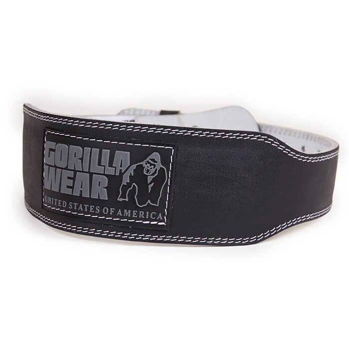 Gorilla Wear Gear 4 Inch Padded Leather Belt black