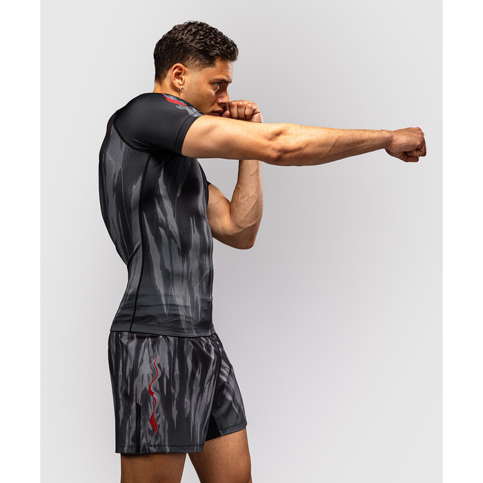 Venum Demon lyhythihainen rashguard musta/harmaa