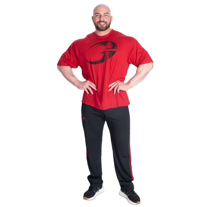 2 Stripe Treenihousut Musta Punainen