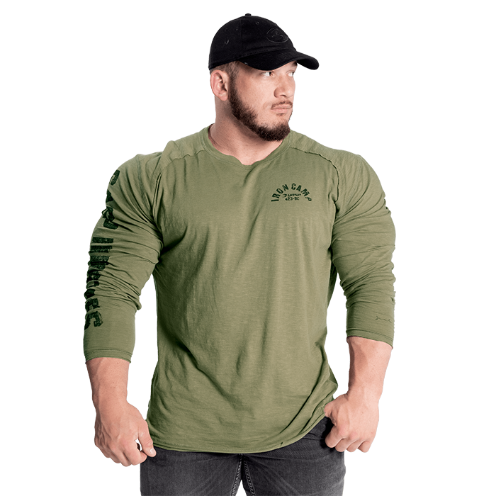 Throwback LS Tee, Wash Green