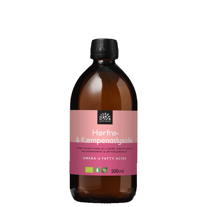 Pellavansiemen- & j&auml;ttihelokki&ouml;ljy Luomu, 500 ml
