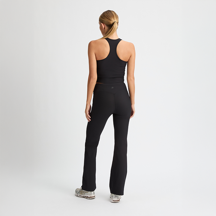 Ribatut Flare Tights Musta
