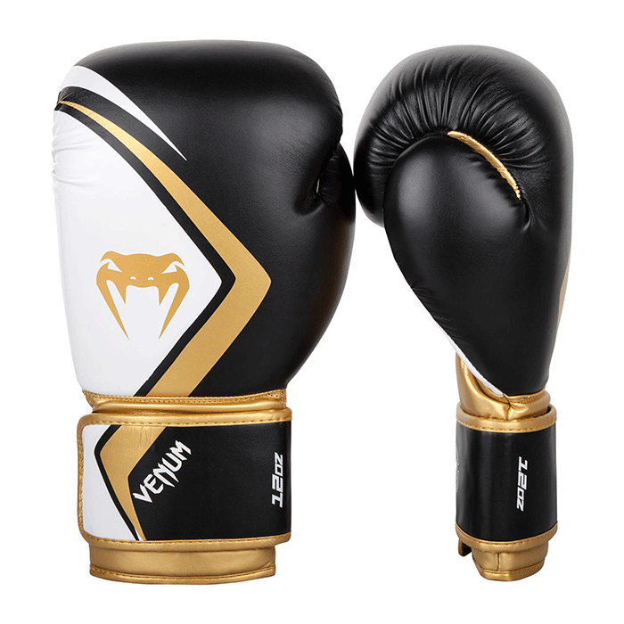 Venum Boxing Gloves Contender 2.0 – Black/White-Gold