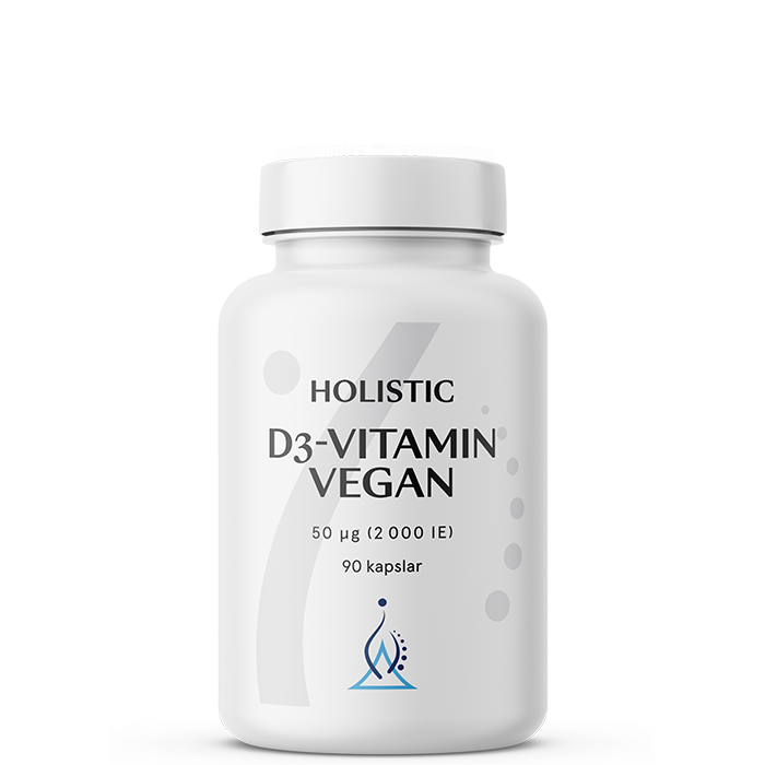 D3-vitamiini, vegaani, 2000 IU (50 &micro;g), 90 kasviskapselia