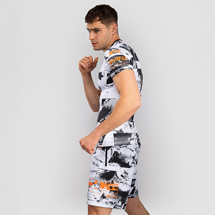 UFC Zenith by Venum Fight Week Rashguard Lyhythihainen Musta Valkoinen Oranssi