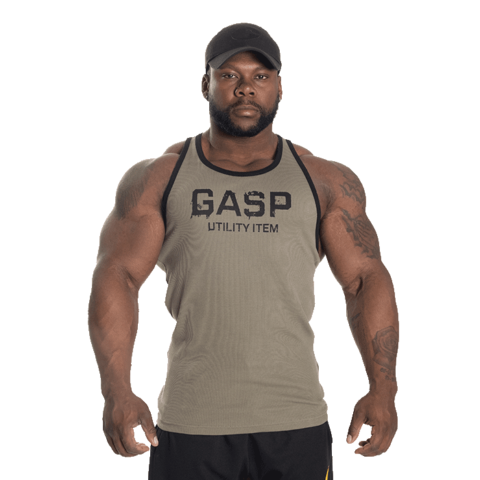 GASP Ribbed T-back Washed Green