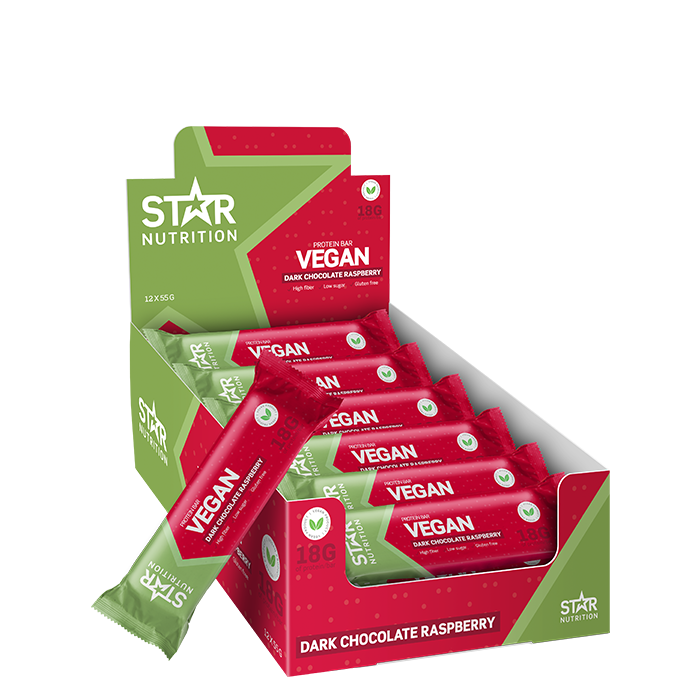 12 x Star Nutrition Vegan Protein bar 55 g
