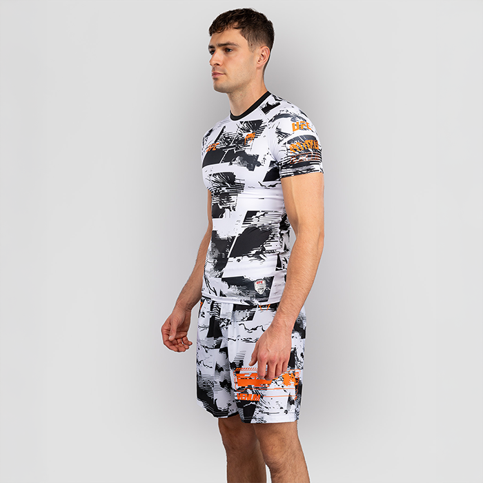 UFC Zenith by Venum Fight Week Rashguard Lyhythihainen Musta Valkoinen Oranssi