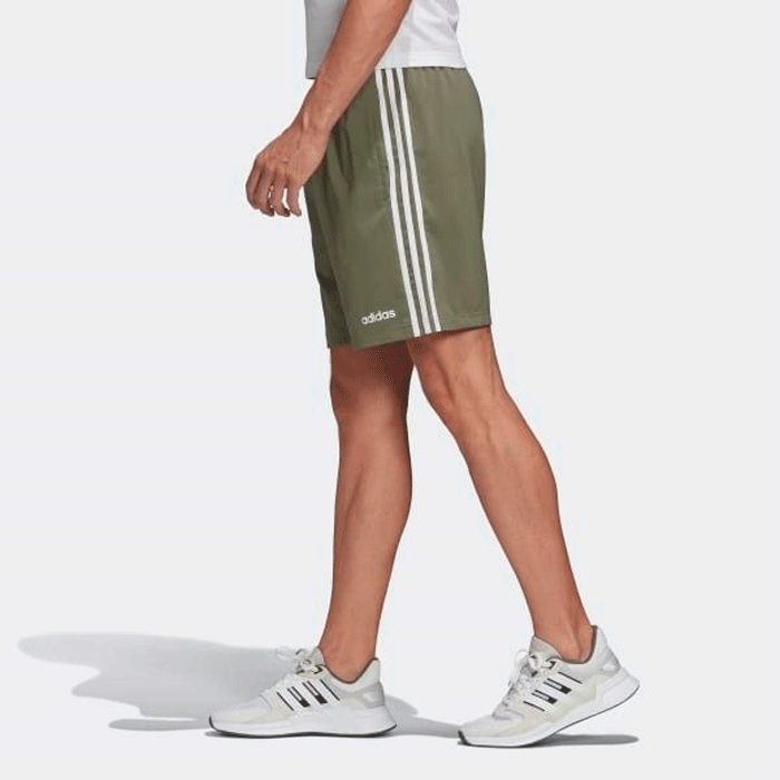 Adidas Essential 3 Stripe Shorts Green