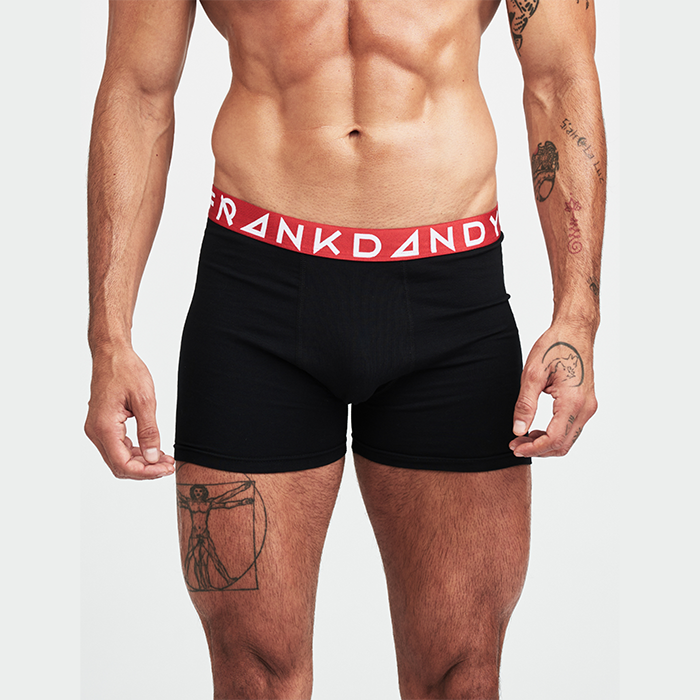 Bokserit 5 pack Musta Punainen
