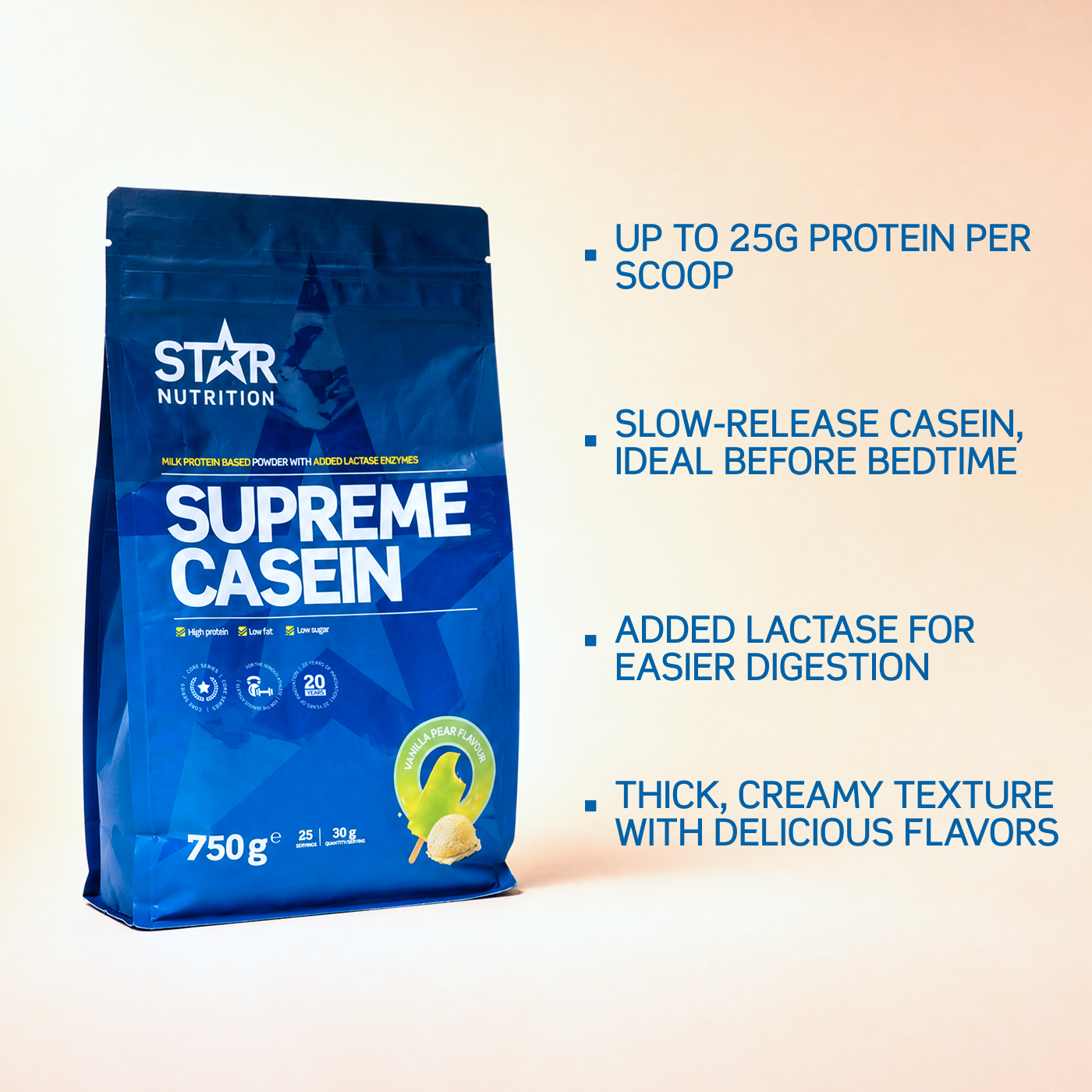 Supreme Casein 750 g vanilla_pear