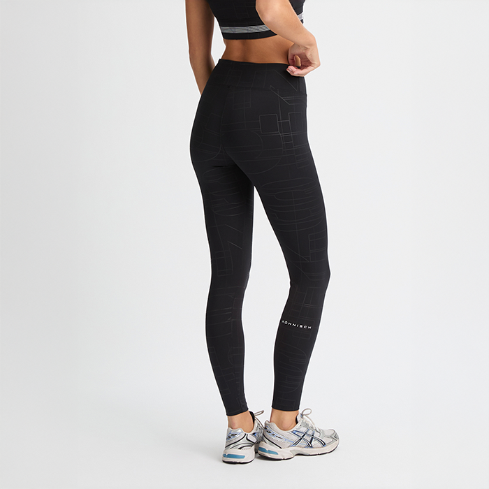 Logo Effect Emboss Tights Musta