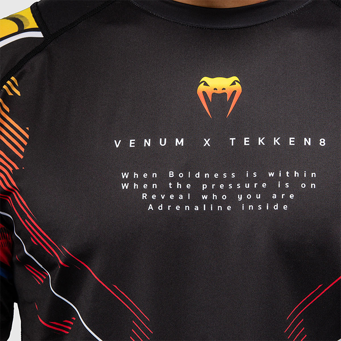 Venum x TEKKEN 8 Dry-Tech T-paita Yoshimitsu Musta Oranssi