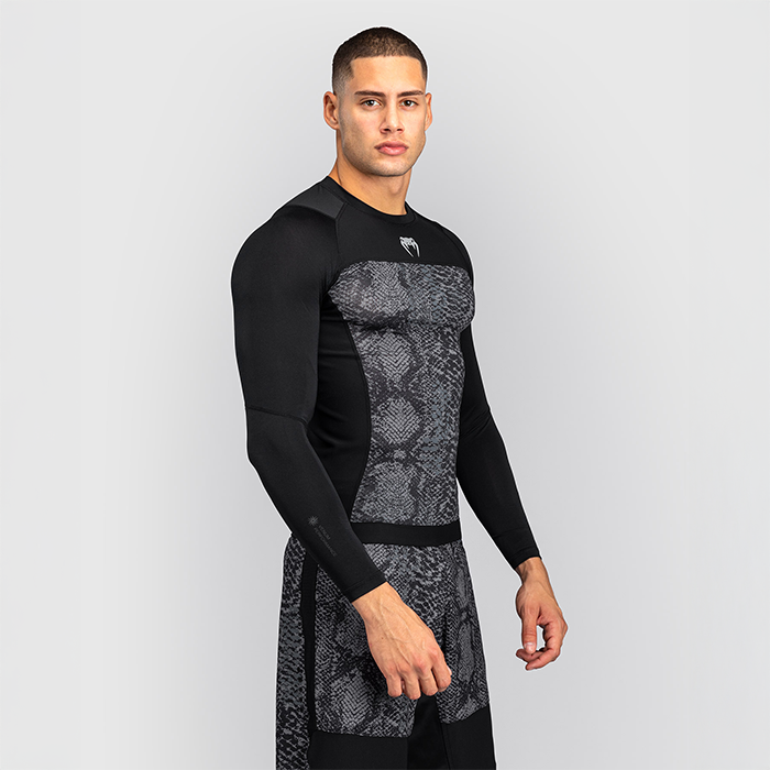 Venum G-Fit Scales Rashguard Musta Harmaa