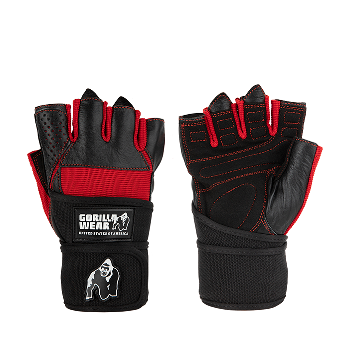 Gorilla Wear Gear Dallas Wrist Wraps Gloves Black/Red