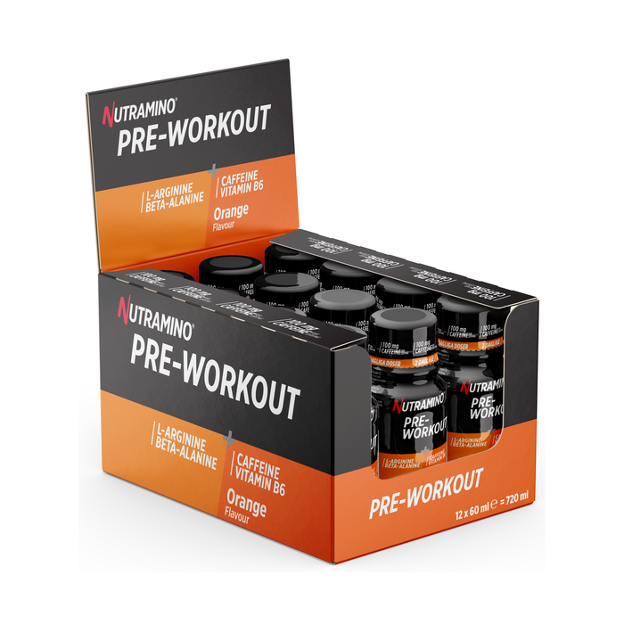 12 x Nutramino PWO Shot, 60 ml orange