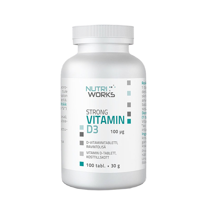 Strong vitamin D3, 100mcg, 100 tabl