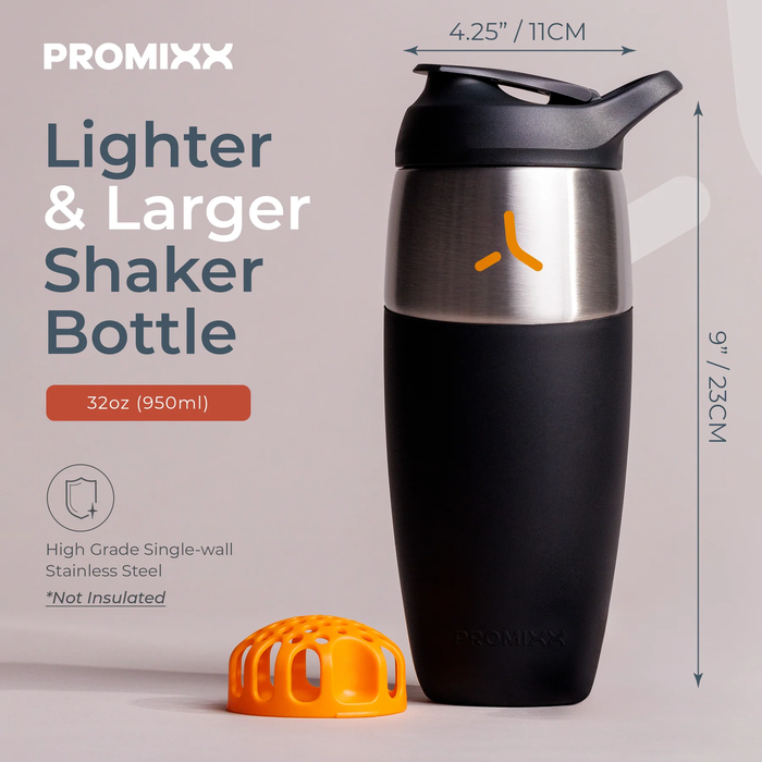 Pursuit Shaker Steel 950ml Musta