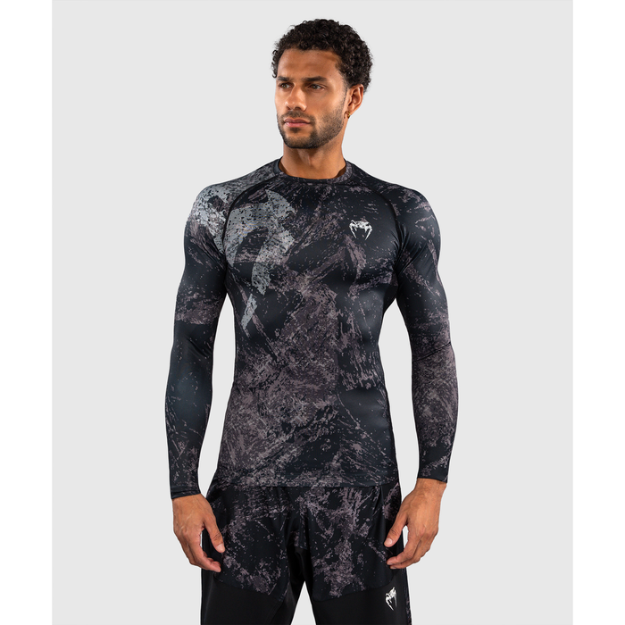Venum RAGE & WORKOUT Pitk&auml;hihainen Rashguard Musta/Harmaa