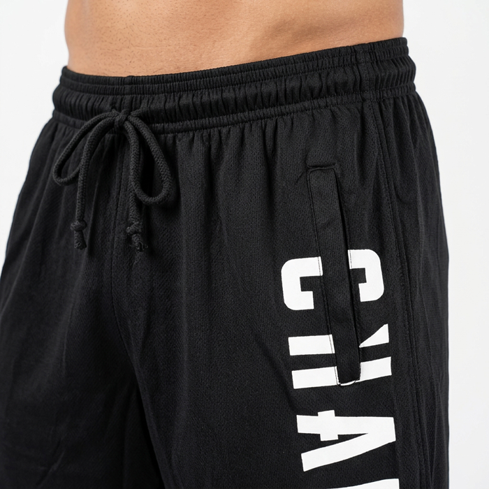 Chained Mesh Shorts Musta Valkoinen