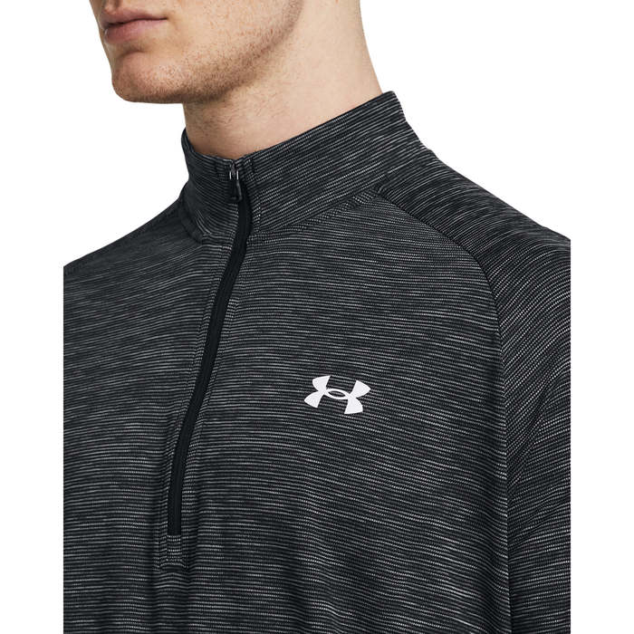 Tech Textured 1/2 Zip Paita Musta