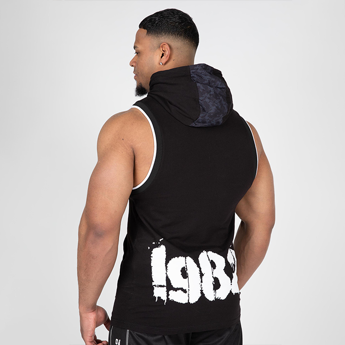 Loretto Hooded Tank Top, Black