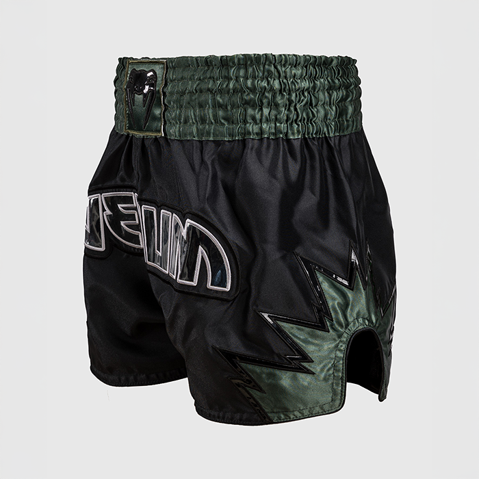 Inferno Muay Thai Shorts Musta Khaki