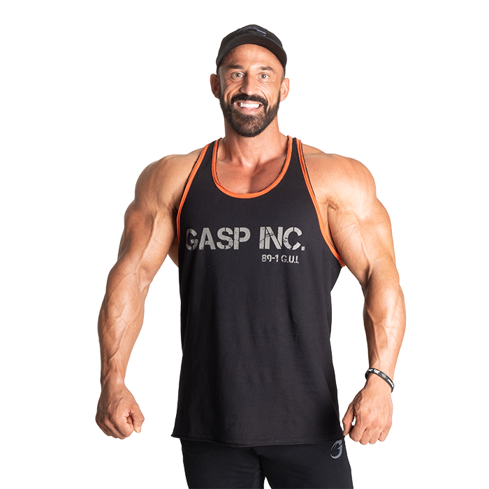 GASP Division Jersey Tank Black/Flame