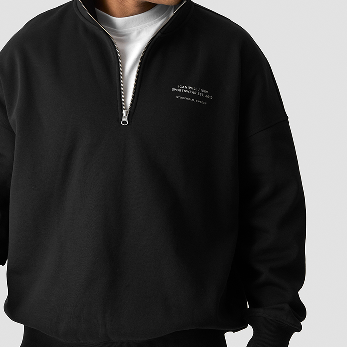 Everyday 1/4 Zip Paita Musta