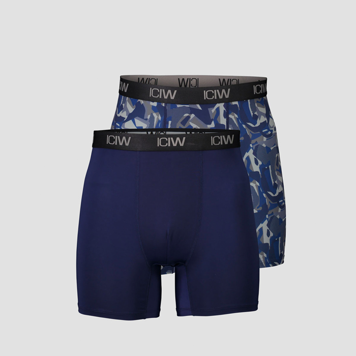 ICANIWILL Sport Boxer 2-Pack Navy/Grey