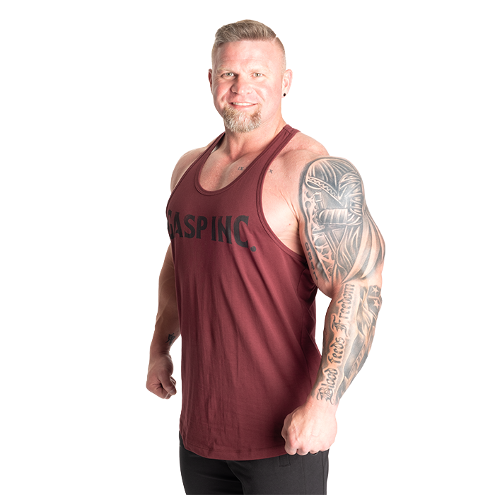 Essential T-Back Paita Tummanpunainen