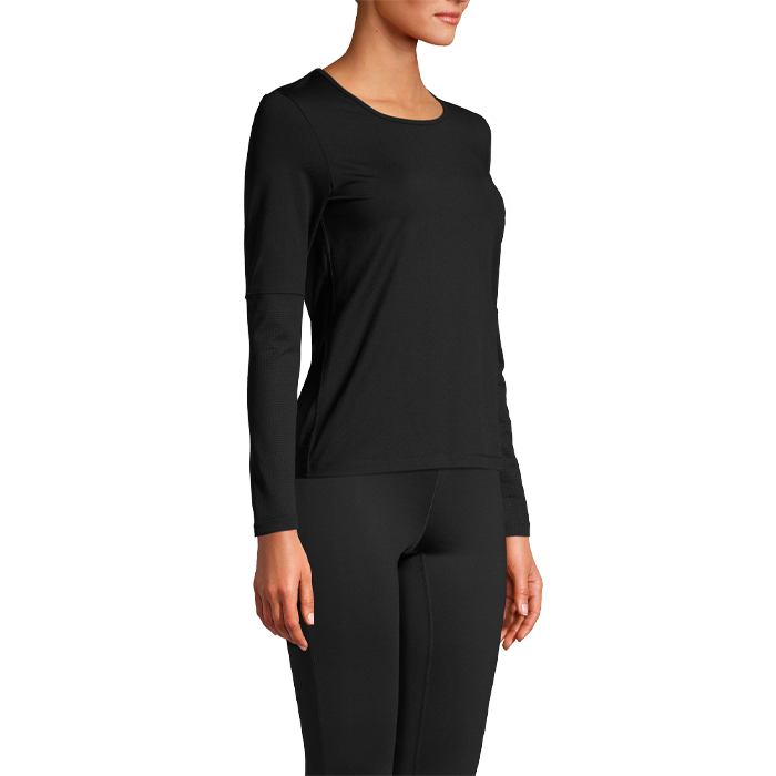 Essential Long Sleeve with Mesh Insert, Black, 34 